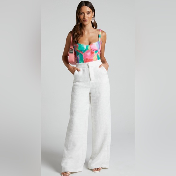 Showpo Walter’s Pant- Tweed Wide Leg Tailored Pant - Picture 1 of 8